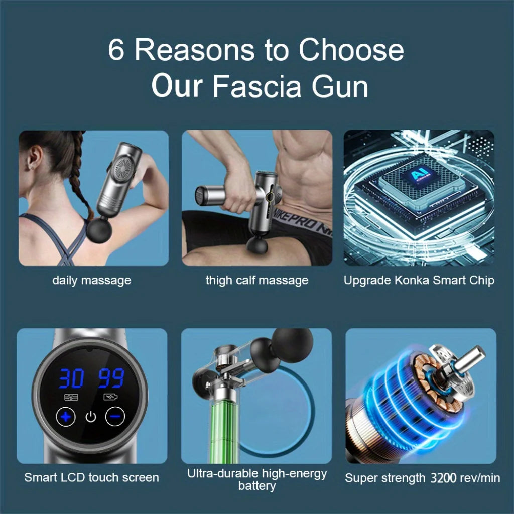 99 Level Massage Gun Deep Muscle Relax Body Neck Massager