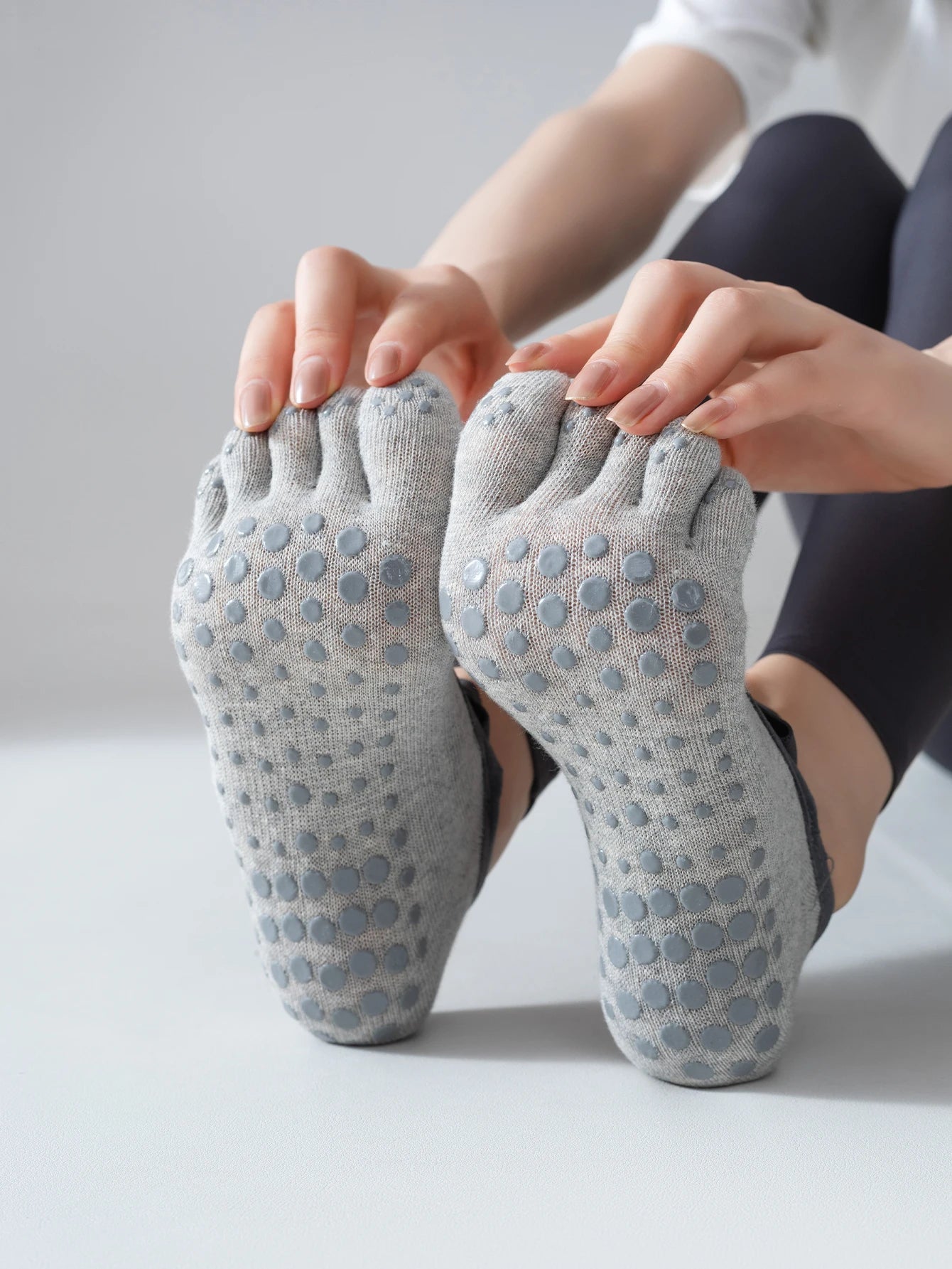 Five finger socks, professional anti slip for yoga & pilates