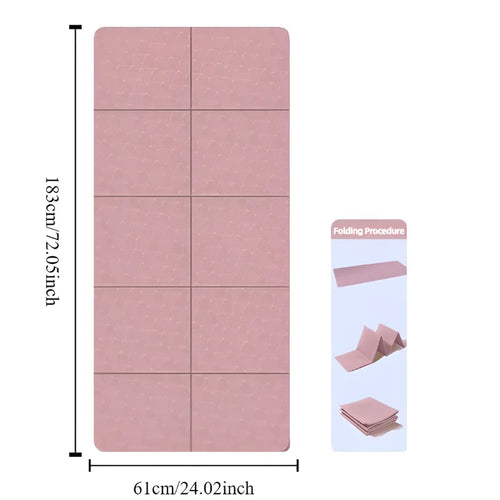Foldable Yoga Mat Eco Friendly Travel Fitness