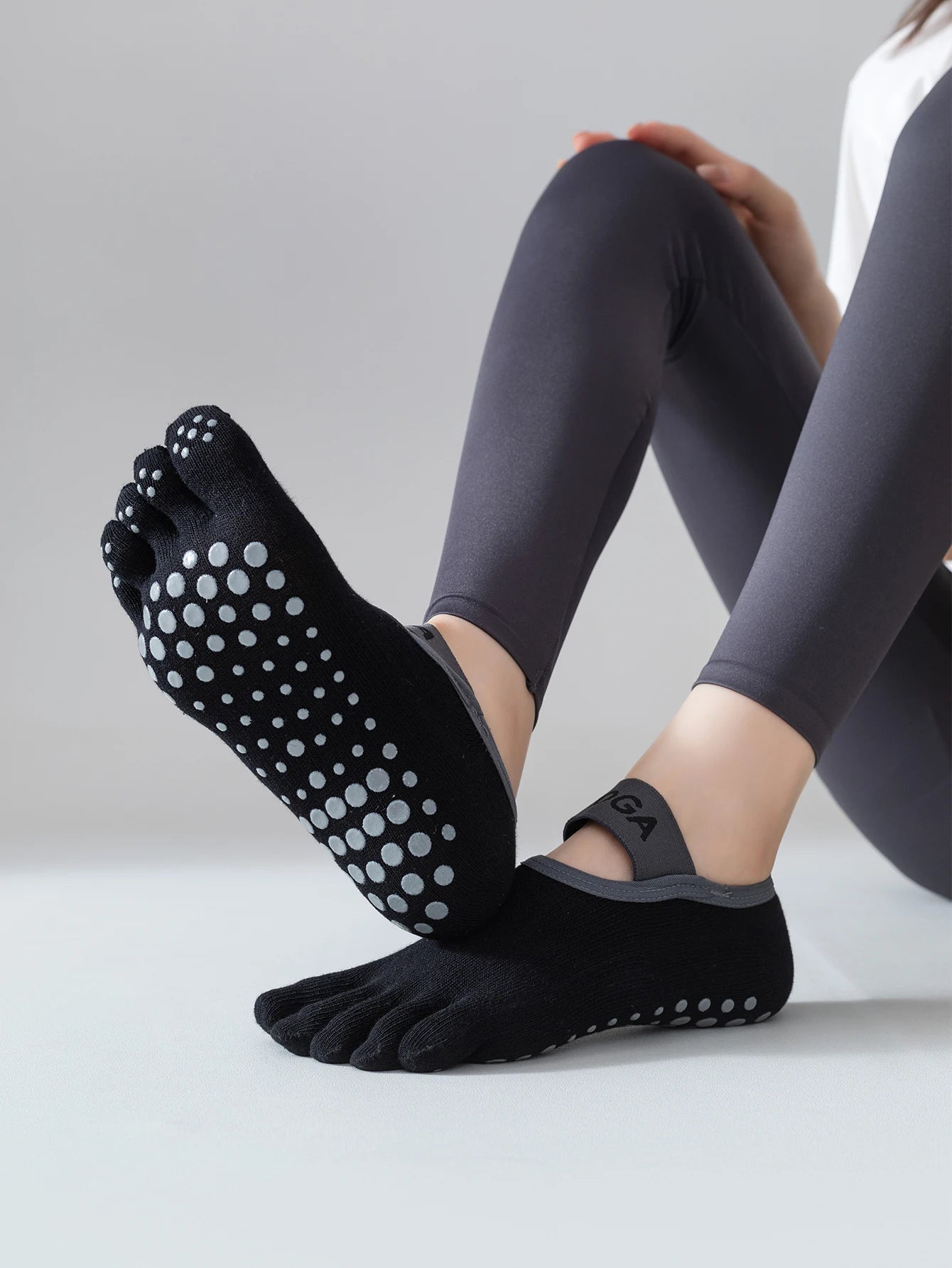 Five finger socks, professional anti slip for yoga & pilates