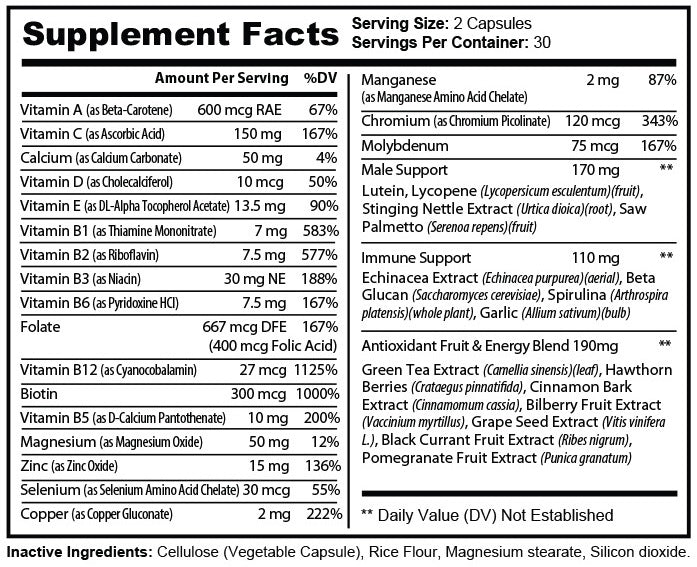 Men’s Multivitamins – Daily Support for Energy, Strength & Overall Health