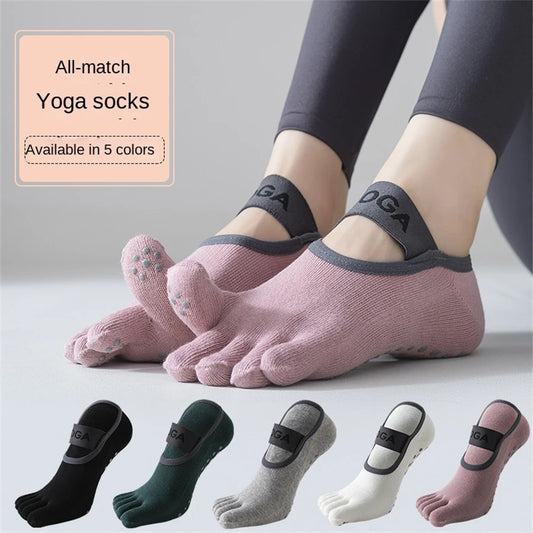 Five finger socks, professional anti slip for yoga & pilates