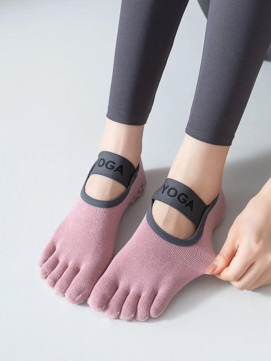 Five finger socks, professional anti slip for yoga & pilates
